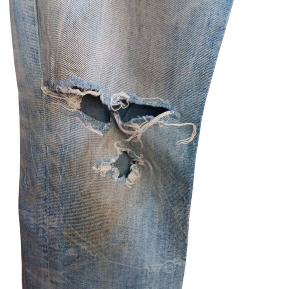 sz 30 Rock Revival Distressed Denim Jeans Feeney Boot Bootcut Trashed - Picture 12 of 12